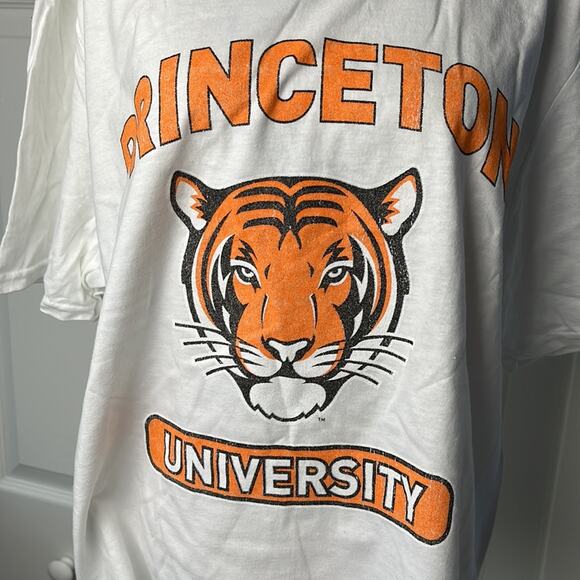 Princeton University Tigers Logo Crop Top White Medium - Picture 6 of 8